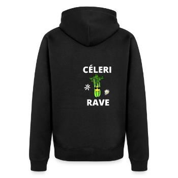 céleri rave - Veste à capuche bio Premium Unisexe - noir - Dos - Nico (187cm)