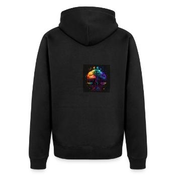 Signe astrologique de la Balance aquarelle aquarelle Boho - Veste à capuche bio Premium Unisexe - noir - Dos - Nico (187cm)