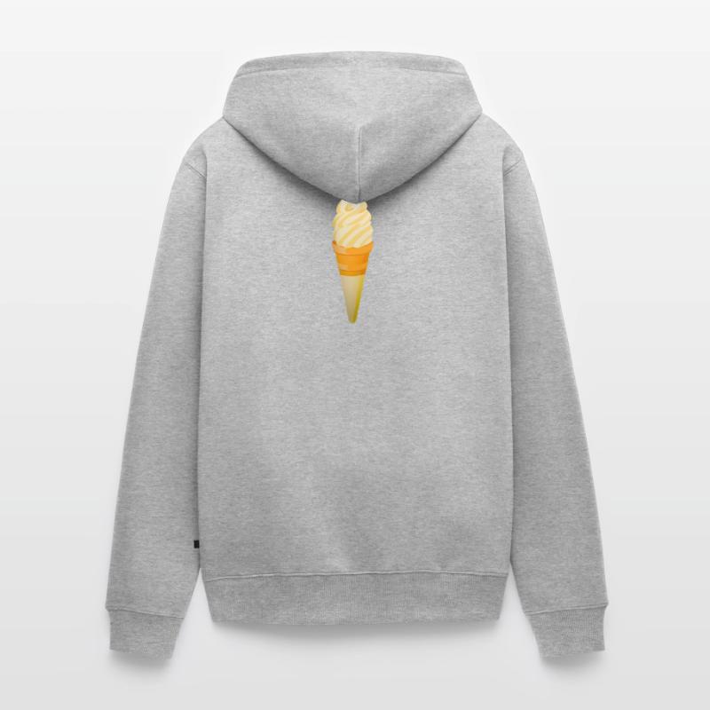 Eis Eiscreme Eiskrem Eiswaffel Softeis Softice Unisex Premium Bio Zip Hoodie