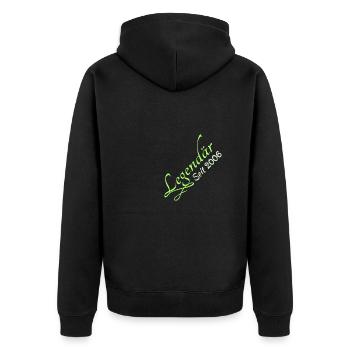 2006 - Unisex Premium Bio Zip Hoodie - Schwarz - Hinten - Nico (187cm)