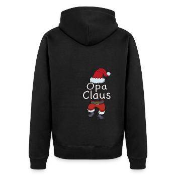 Grand-père Noël Homme Noël Partenaire de famillelook - Veste à capuche bio Premium Unisexe - noir - Dos - Nico (187cm)