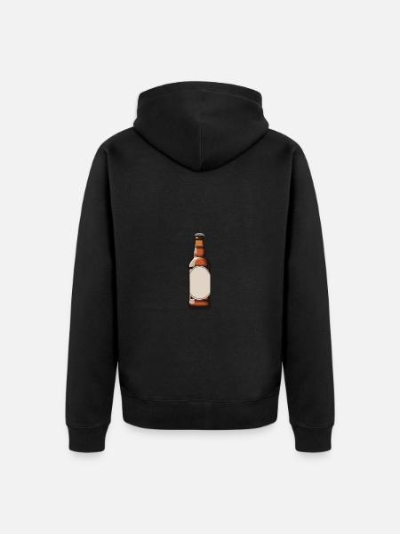 Beer bottle Beer - Unisex Premium Organic Zip Hoodie - black
