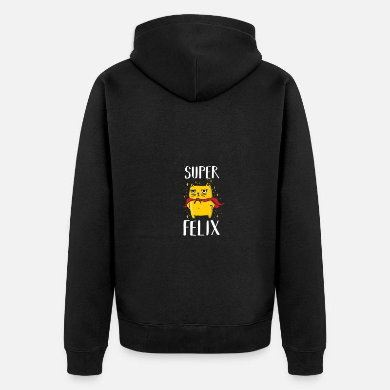 Felix - Unisex Premium Bio Zip Hoodie - Schwarz