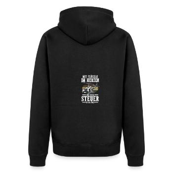 Pilot Flying Aviator Helicopter Helicopter - Unisex Premium Organic Zip Hoodie - black - Back - Nico (187cm)