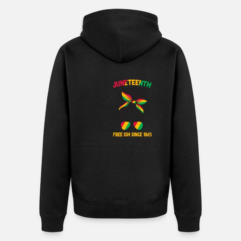 Juneteenth - Unisex Premium Bio Zip Hoodie - Schwarz