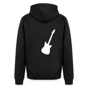 Guitariste Guitariste Guitariste Guitare Hommes - Veste à capuche bio Premium Unisexe - noir - Dos - Nico (187cm)