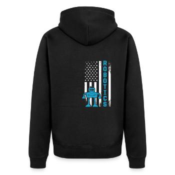 Robotique Drapeau Américain USA Droid Builder 4ème De Ju - Veste à capuche bio Premium Unisexe - noir - Dos - Nico (187cm)