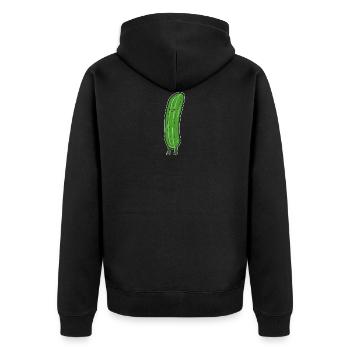 Heureux amateurs de concombre veggie. Cadeau - Veste à capuche bio Premium Unisexe - noir - Dos - Nico (187cm)