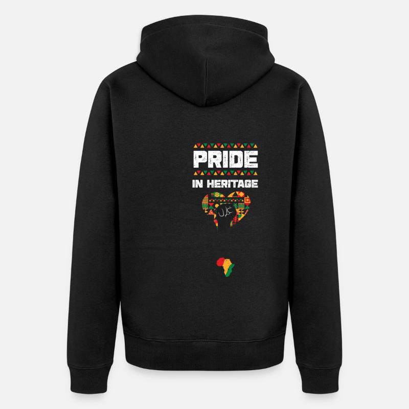Fierté du patrimoine - Veste à capuche bio Premium Unisexe - noir