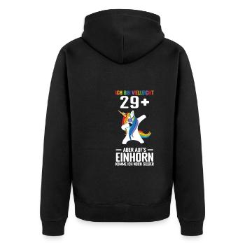Geburtstag Geburtstagfeier dreizig Jahre alt Gesch - Unisex Premium Bio Zip Hoodie - Schwarz - Hinten - Nico (187cm)