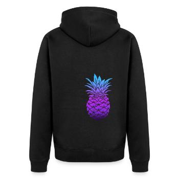 Party Festival Design Nerd Disko Mukke Musik Dance - Unisex Premium Bio Zip Hoodie - Schwarz - Hinten - Nico (187cm)