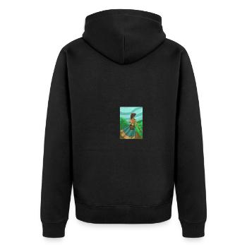 Philippinen Filipina Stolz Kleid Pinay I Geschenk - Unisex Premium Bio Zip Hoodie - Schwarz - Hinten - Nico (187cm)
