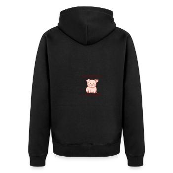 Philippinen Filipino Frühlingsrolle Oma I Geschenk - Unisex Premium Bio Zip Hoodie - Schwarz - Hinten - Nico (187cm)