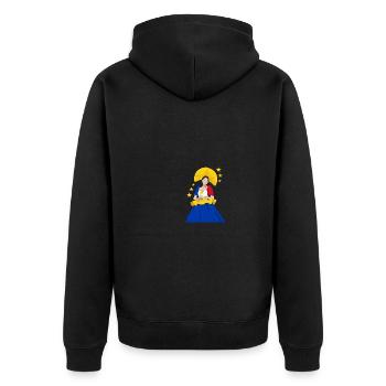 Philippinen Filipina Stolz Flagge Pinay I Geschenk - Unisex Premium Bio Zip Hoodie - Schwarz - Hinten - Nico (187cm)