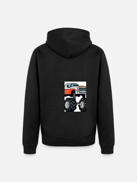 Monstertruck-Malerei - Unisex Premium Bio Zip Hoodie - Schwarz