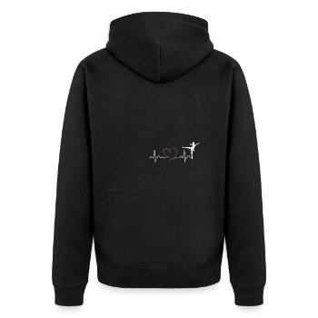 Ballet Dancer Gift Ballerina Ballet Outfit - Unisex Premium Organic Zip Hoodie - black - Back - Nico (187cm)