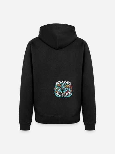 Taucher machen es tiefer - Unisex Premium Bio Zip Hoodie - Schwarz
