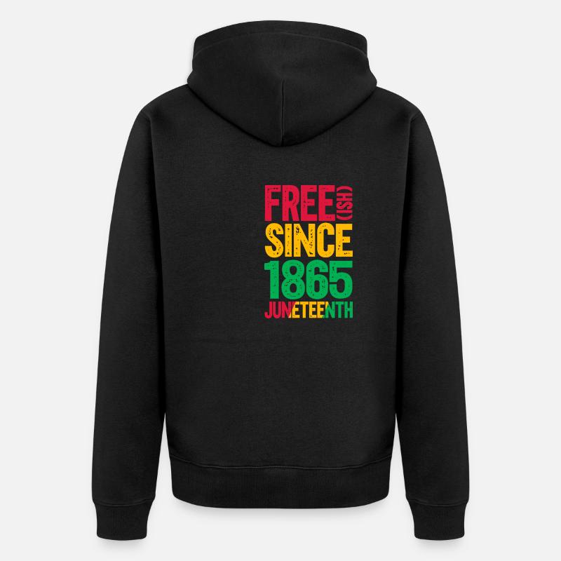 Juneteenth - Veste à capuche bio Premium Unisexe - noir
