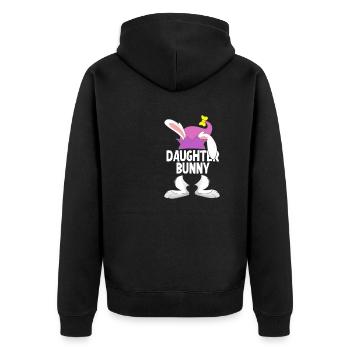 Daughter Easter Happy Easter - Unisex Premium Organic Zip Hoodie - black - Back - Nico (187cm)