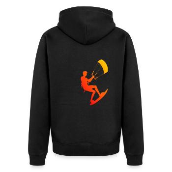 Cerf-volant Cerf-volant homme Kitesurf femme Kitesurf - Veste à capuche bio Premium Unisexe - noir - Dos - Nico (187cm)