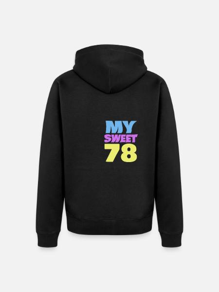 78 - Veste à capuche bio Premium Unisexe - noir