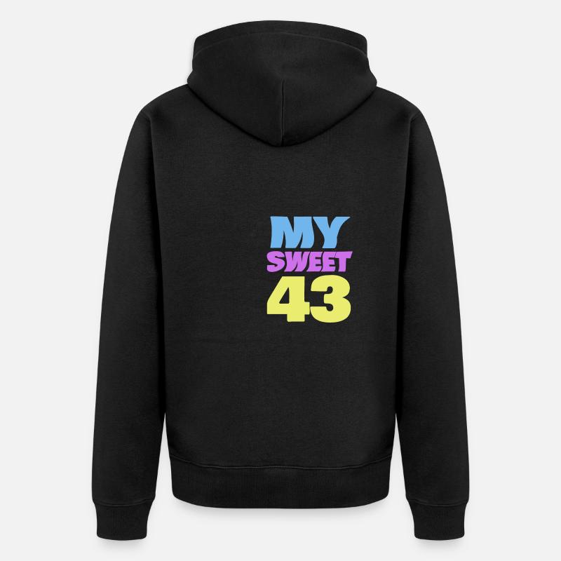 43 ans - Veste à capuche bio Premium Unisexe - noir