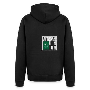 Union africaine - Veste à capuche bio Premium Unisexe - noir - Dos - Nico (187cm)