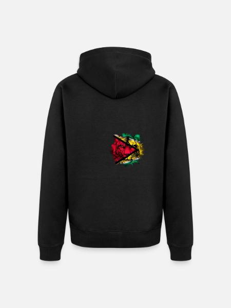 Guyana - Unisex Premium Bio Zip Hoodie - Schwarz