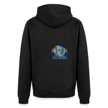 Suède - Veste à capuche bio Premium Unisexe - noir - Dos - Nico (187cm)