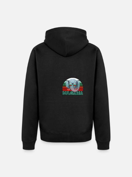 Bulgaria - Unisex Premium Organic Zip Hoodie - black