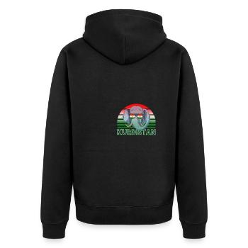Kurdistan - Veste à capuche bio Premium Unisexe - noir - Dos - Nico (187cm)