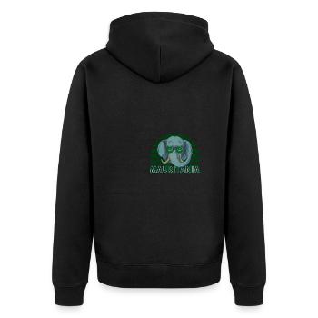 Mauretanien - Unisex Premium Bio Zip Hoodie - Schwarz - Hinten - Nico (187cm)