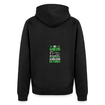 Gardener Hobby Gardener Garden - Unisex Premium Organic Zip Hoodie - black - Back - Nico (187cm)