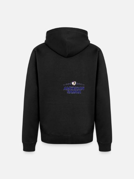 American Samoa - Unisex Premium Organic Zip Hoodie - black