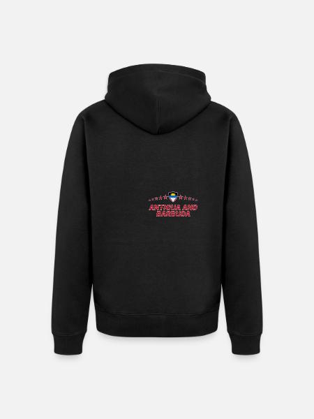 Antigua and Barbuda - Unisex Premium Organic Zip Hoodie - black