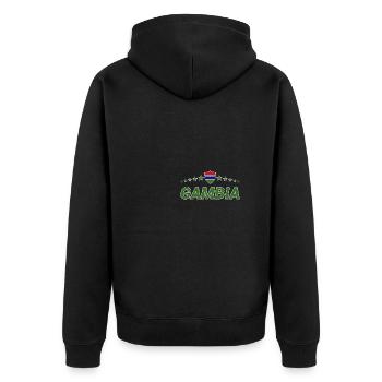 Gambie - Veste à capuche bio Premium Unisexe - noir - Dos - Nico (187cm)