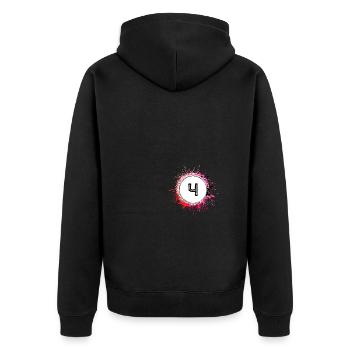 4 Nombre d’objets blob - Veste à capuche bio Premium Unisexe - noir - Dos - Nico (187cm)