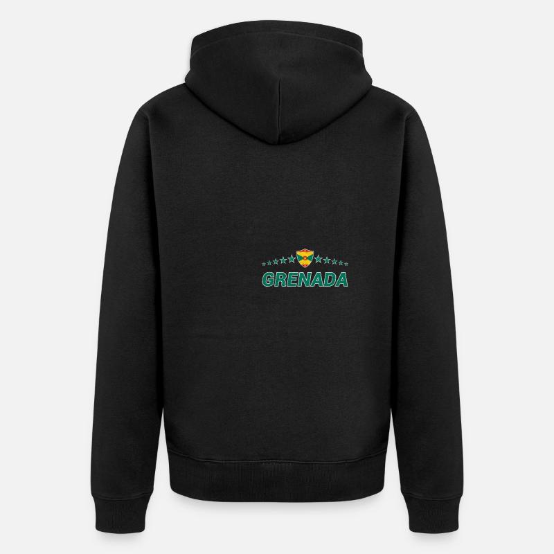 Grenada - Unisex Premium Bio Zip Hoodie - Schwarz