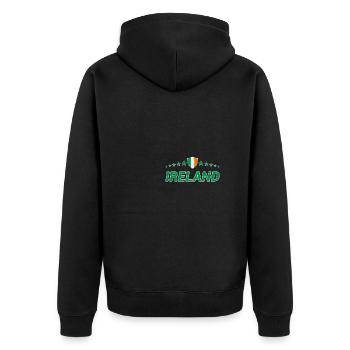Irlande - Veste à capuche bio Premium Unisexe - noir - Dos - Nico (187cm)