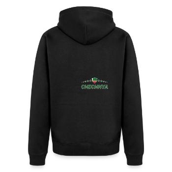 Tchétchénie - Veste à capuche bio Premium Unisexe - noir - Dos - Nico (187cm)