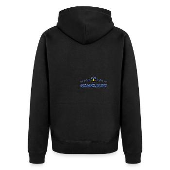Guadeloupe - Unisex Premium Bio Zip Hoodie - Schwarz - Hinten - Nico (187cm)