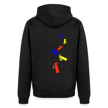 Symbole d’extincteur - Veste à capuche bio Premium Unisexe - noir - Dos - Nico (187cm)