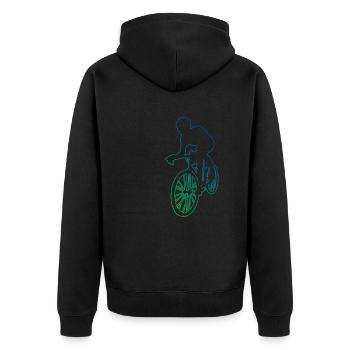 Vélo de route pour femmes Vélo de route Vélo de route Vélo de route - Veste à capuche bio Premium Unisexe - noir - Dos - Nico (187cm)
