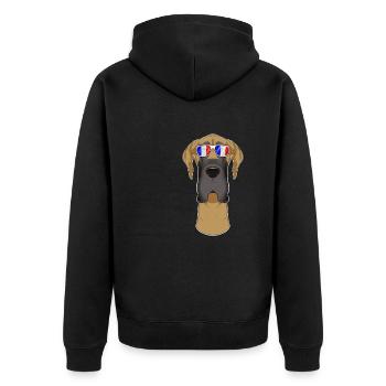 Great Dane France Lunettes de soleil I Français Flag - Veste à capuche bio Premium Unisexe - noir - Dos - Nico (187cm)