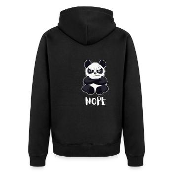 Non Panda paresseux drôle - Veste à capuche bio Premium Unisexe - noir - Dos - Nico (187cm)