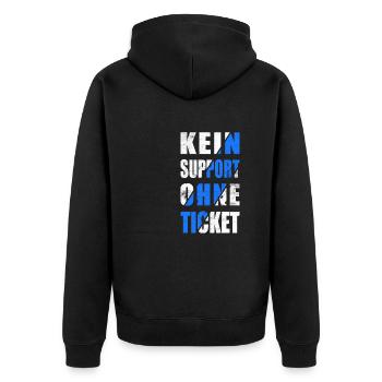 Systemadministrator Informatiker Büro IT Shirt - Unisex Premium Bio Zip Hoodie - Schwarz - Hinten - Nico (187cm)