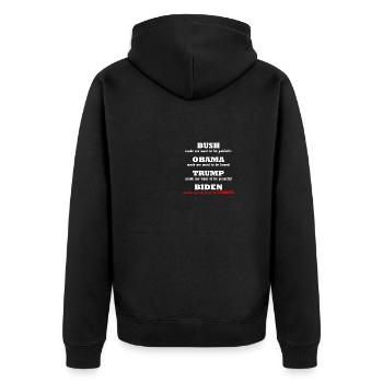 Tee politique anti-Biden pour républicain - Veste à capuche bio Premium Unisexe - noir - Dos - Nico (187cm)
