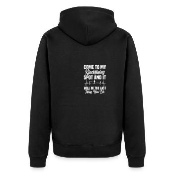 Indoor Slacklining Accessories Slackliner Gear - Unisex Premium Organic Zip Hoodie - black - Back - Nico (187cm)