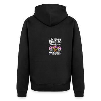 Gardening Tools Pansy Flower Seeds Pansies Live - Unisex Premium Bio Zip Hoodie - Schwarz - Hinten - Nico (187cm)