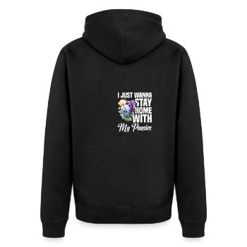 Pansy Seeds Pansies for Outdoors Pansy Flower - Unisex Premium Bio Zip Hoodie - Schwarz - Hinten - Nico (187cm)